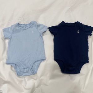 Ralph Lauren Light Blue and Navy Onesies Size 3 Months